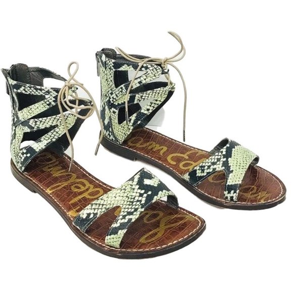 Sam Edelman Gwenna Snake Print Gladiator Sandals - Picture 3 of 5